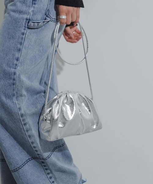 SENSE OF PLACE by URBAN RESEARCH（センスオブプレイスバイアーバンリサーチ）の「マンドゥーショルダーバッグ（ショルダーバッグ・レディース・ブラック/シルバー/ミント・ONE）」の4枚目の写真