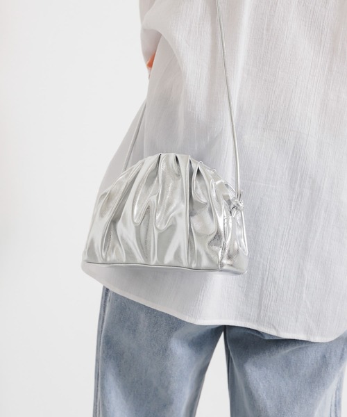 SENSE OF PLACE by URBAN RESEARCH（センスオブプレイスバイアーバンリサーチ）の「マンドゥーショルダーバッグ（ショルダーバッグ・レディース・ブラック/シルバー/ミント・ONE）」の8枚目の写真