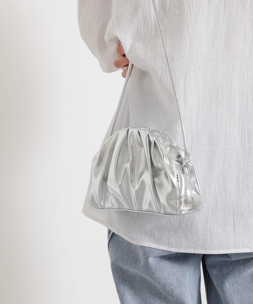 SENSE OF PLACE by URBAN RESEARCH（センスオブプレイスバイアーバンリサーチ）の「マンドゥーショルダーバッグ（ショルダーバッグ・レディース・ブラック/シルバー/ミント・ONE）」の9枚目の写真