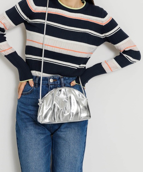 SENSE OF PLACE by URBAN RESEARCH（センスオブプレイスバイアーバンリサーチ）の「マンドゥーショルダーバッグ（ショルダーバッグ・レディース・ブラック/シルバー/ミント・ONE）」の11枚目の写真