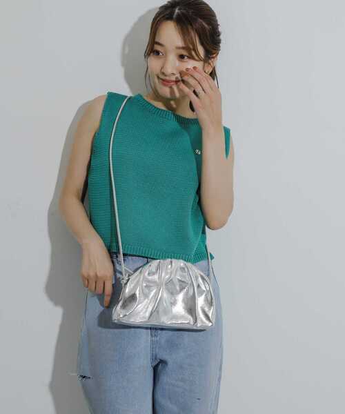 SENSE OF PLACE by URBAN RESEARCH（センスオブプレイスバイアーバンリサーチ）の「マンドゥーショルダーバッグ（ショルダーバッグ・レディース・ブラック/シルバー/ミント・ONE）」の15枚目の写真