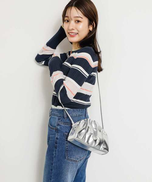 SENSE OF PLACE by URBAN RESEARCH（センスオブプレイスバイアーバンリサーチ）の「マンドゥーショルダーバッグ（ショルダーバッグ・レディース・ブラック/シルバー/ミント・ONE）」の17枚目の写真