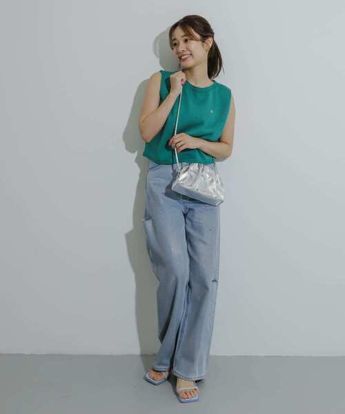 SENSE OF PLACE by URBAN RESEARCH（センスオブプレイスバイアーバンリサーチ）の「マンドゥーショルダーバッグ（ショルダーバッグ・レディース・ブラック/シルバー/ミント・ONE）」の18枚目の写真