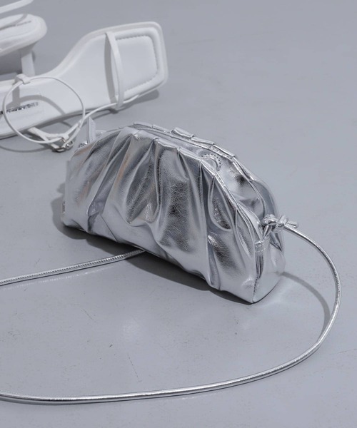 SENSE OF PLACE by URBAN RESEARCH（センスオブプレイスバイアーバンリサーチ）の「マンドゥーショルダーバッグ（ショルダーバッグ・レディース・ブラック/シルバー/ミント・ONE）」の19枚目の写真