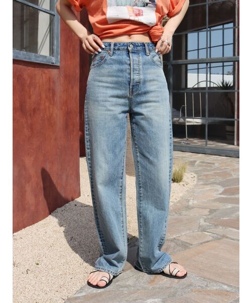 Ungrid（アングリッド）の「ハイウエストルーズストレートデニム（デニムパンツ・レディース・ブルー/インディゴブルー・26inch/25inch/24inch）」の5枚目の写真