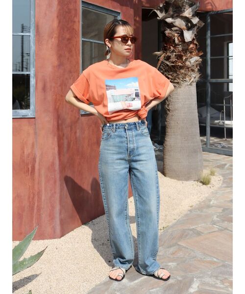 Ungrid（アングリッド）の「ハイウエストルーズストレートデニム（デニムパンツ・レディース・ブルー/インディゴブルー・26inch/25inch/24inch）」の7枚目の写真