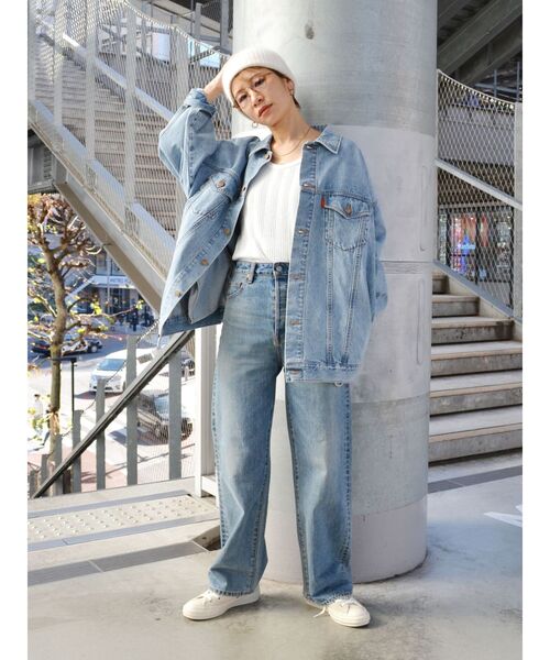 Ungrid（アングリッド）の「ハイウエストルーズストレートデニム（デニムパンツ・レディース・ブルー/インディゴブルー・26inch/25inch/24inch）」の10枚目の写真