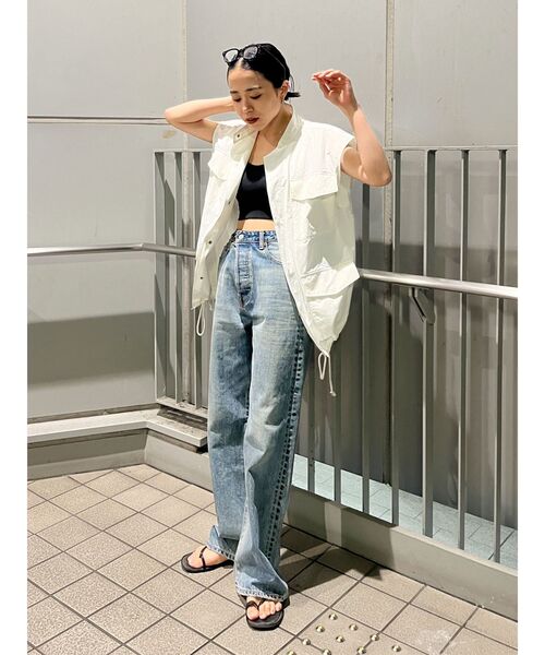 Ungrid（アングリッド）の「ハイウエストルーズストレートデニム（デニムパンツ・レディース・ブルー/インディゴブルー・26inch/25inch/24inch）」の11枚目の写真