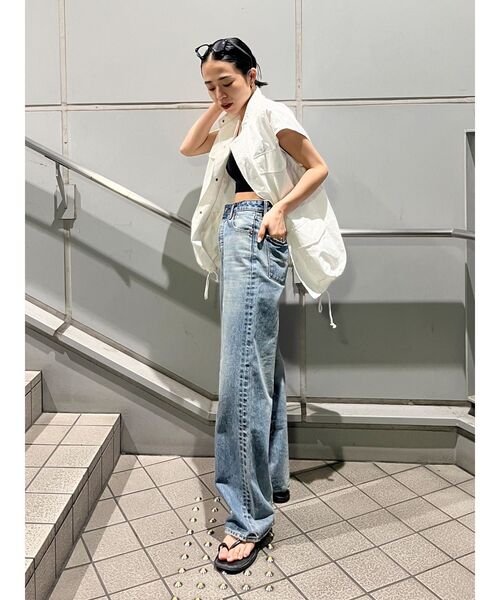 Ungrid（アングリッド）の「ハイウエストルーズストレートデニム（デニムパンツ・レディース・ブルー/インディゴブルー・26inch/25inch/24inch）」の13枚目の写真