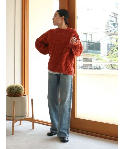 Ungrid（アングリッド）の「ハイウエストルーズストレートデニム（デニムパンツ・レディース・ブルー/インディゴブルー・26inch/25inch/24inch）」の17枚目の写真