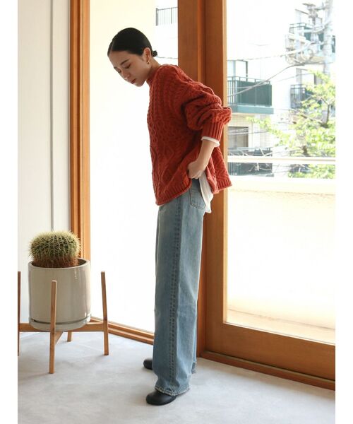 Ungrid（アングリッド）の「ハイウエストルーズストレートデニム（デニムパンツ・レディース・ブルー/インディゴブルー・26inch/25inch/24inch）」の18枚目の写真