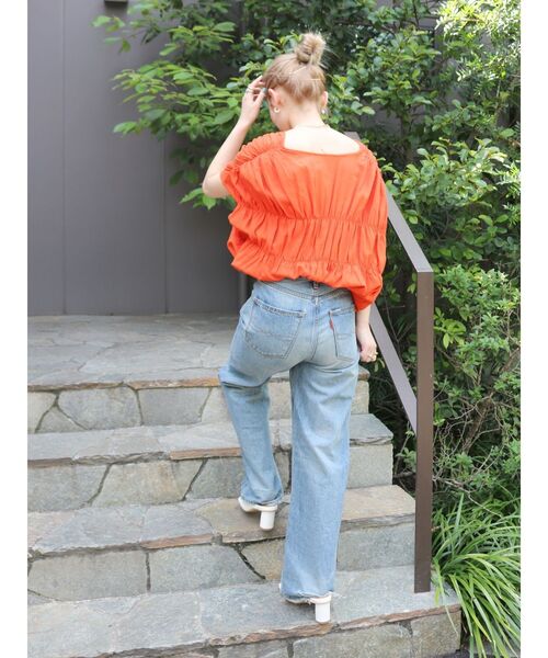 Ungrid（アングリッド）の「ハイウエストルーズストレートデニム（デニムパンツ・レディース・ブルー/インディゴブルー・26inch/25inch/24inch）」の21枚目の写真