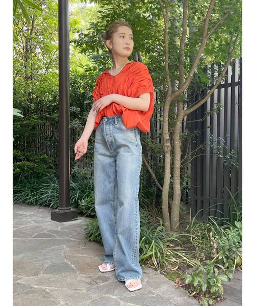 Ungrid（アングリッド）の「ハイウエストルーズストレートデニム（デニムパンツ・レディース・ブルー/インディゴブルー・26inch/25inch/24inch）」の22枚目の写真