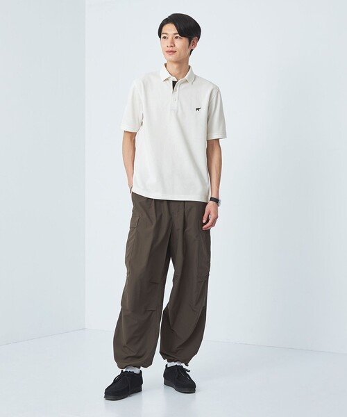 green label relaxing（グリーンレーベルリラクシング）の「【WEB限定】ドライクリーン 半袖 ポロシャツ -吸水速乾・抗菌-（ポロシャツ・メンズ・ブラック/オフホワイト/グレー/ダークグリーン/ライトグレー/ネイビー・S/M/L/XL/XXL）」の10枚目の写真