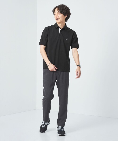 green label relaxing（グリーンレーベルリラクシング）の「【WEB限定】ドライクリーン 半袖 ポロシャツ -吸水速乾・抗菌-（ポロシャツ・メンズ・ブラック/オフホワイト/グレー/ダークグリーン/ライトグレー/ネイビー・S/M/L/XL/XXL）」の13枚目の写真