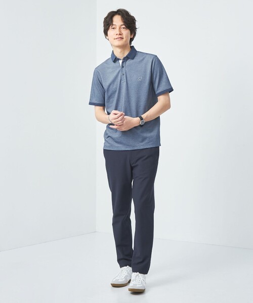 green label relaxing（グリーンレーベルリラクシング）の「【WEB限定】ドライクリーン 半袖 ポロシャツ -吸水速乾・抗菌-（ポロシャツ・メンズ・ブラック/オフホワイト/グレー/ダークグリーン/ライトグレー/ネイビー・S/M/L/XL/XXL）」の16枚目の写真