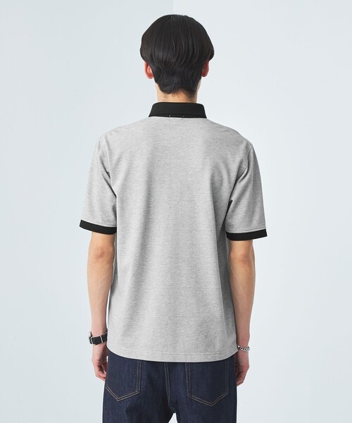 green label relaxing（グリーンレーベルリラクシング）の「【WEB限定】ドライクリーン 半袖 ポロシャツ -吸水速乾・抗菌-（ポロシャツ・メンズ・ブラック/オフホワイト/グレー/ダークグリーン/ライトグレー/ネイビー・S/M/L/XL/XXL）」の19枚目の写真