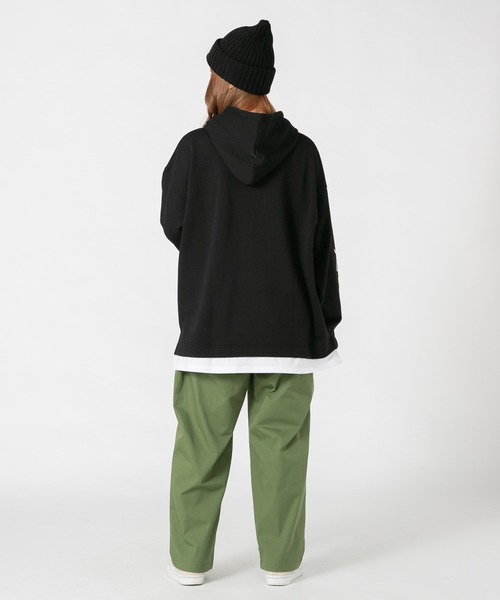 KANGOL(カンゴール)の「【KANGOL/カンゴール】 フェイクレイヤード 袖プリント ビッグシルエット 裏毛フーディー プルオーバーパーカー(パーカー・メンズ・ブラック/グレー/ライトグリーン・X-LARGE/MEDIUM/LARGE)」の20枚目の写真