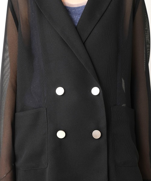 Bou Jeloud(ブージュルード)の「ダブルテーラーメッシュジャケット(テーラードジャケット・レディース・ブラック・38)」の10枚目の写真