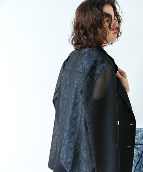 Bou Jeloud(ブージュルード)の「ダブルテーラーメッシュジャケット(テーラードジャケット・レディース・ブラック・38)」の15枚目の写真