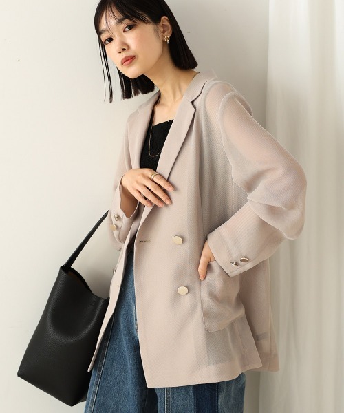 Bou Jeloud(ブージュルード)の「ダブルテーラーメッシュジャケット(テーラードジャケット・レディース・ブラック・38)」の18枚目の写真