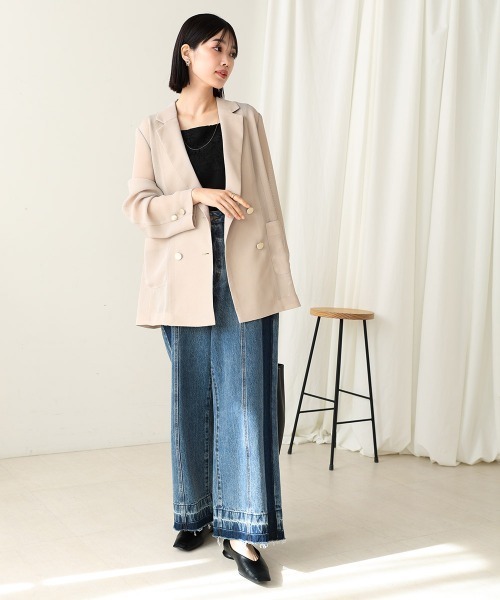 Bou Jeloud(ブージュルード)の「ダブルテーラーメッシュジャケット(テーラードジャケット・レディース・ブラック・38)」の19枚目の写真