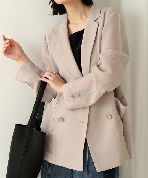 Bou Jeloud(ブージュルード)の「ダブルテーラーメッシュジャケット(テーラードジャケット・レディース・ブラック・38)」の20枚目の写真