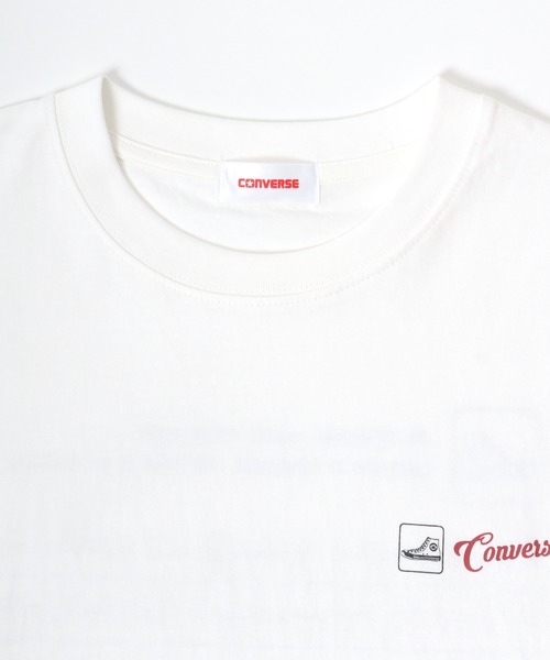 CONVERSE（コンバース）の「CONVERSE（コンバース）ブランドロゴバックプリント半袖Tシャツ レディース（Tシャツ/カットソー・レディース・ネイビー/スミクロ/イエロー/オフホワイト・M/L）」の21枚目の写真
