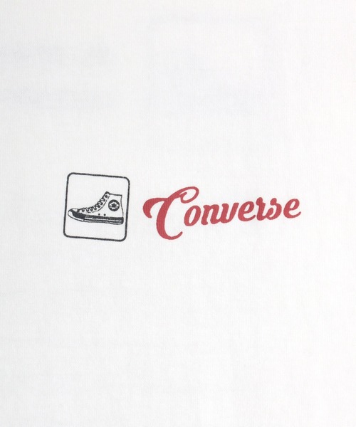CONVERSE（コンバース）の「CONVERSE（コンバース）ブランドロゴバックプリント半袖Tシャツ レディース（Tシャツ/カットソー・レディース・ネイビー/スミクロ/イエロー/オフホワイト・M/L）」の7枚目の写真