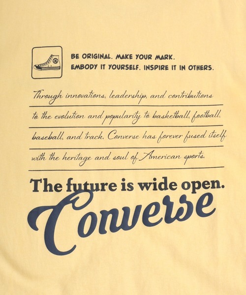 CONVERSE（コンバース）の「CONVERSE（コンバース）ブランドロゴバックプリント半袖Tシャツ レディース（Tシャツ/カットソー・レディース・ネイビー/スミクロ/イエロー/オフホワイト・M/L）」の20枚目の写真