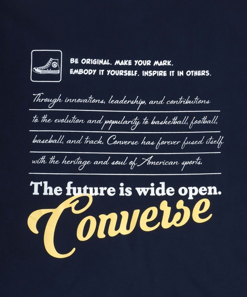 CONVERSE（コンバース）の「CONVERSE（コンバース）ブランドロゴバックプリント半袖Tシャツ レディース（Tシャツ/カットソー・レディース・ネイビー/スミクロ/イエロー/オフホワイト・M/L）」の16枚目の写真
