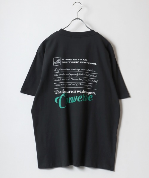 CONVERSE（コンバース）の「CONVERSE（コンバース）ブランドロゴバックプリント半袖Tシャツ レディース（Tシャツ/カットソー・レディース・ネイビー/スミクロ/イエロー/オフホワイト・M/L）」の10枚目の写真
