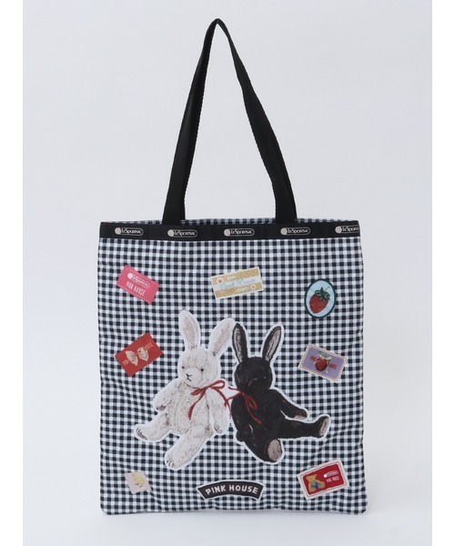 PINK HOUSE(ピンクハウス)の「【 LeSportsac × PINK HOUSE 】LARGE EMERALD TOTE PH Gingham Check Rabbits(トートバッグ・レディース・ブラック系その他・フリー)」の1枚目の写真