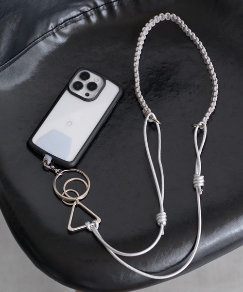 Kastane（カスタネ）の「【WEB限定】スマホショルダーストラップ（スマホグッズ・レディース・シルバー/アイボリー/ブラック・FREE）」の3枚目の写真