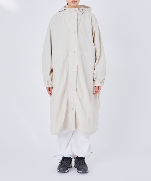 NERGY（ナージー）の「フード付きシャツロングコート（その他アウター・レディース・ブラック/グリーン/キナリ・M）」の12枚目の写真