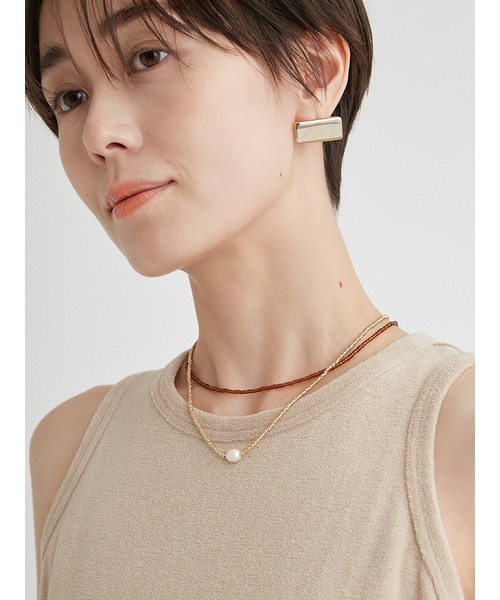 emmi（エミ）の「ビーズショートネックレスセット（ネックレス・レディース・ゴールド/シルバー・FREE）」の5枚目の写真