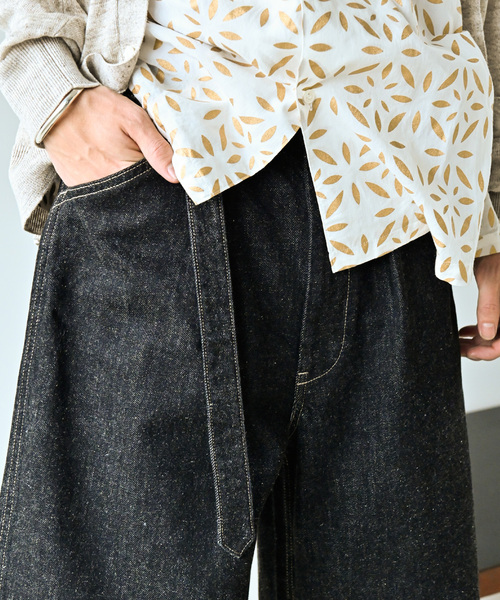 JOURNAL STANDARD（ジャーナルスタンダード）の「C/H デニム ベルテッド キャノンショートパンツ（その他パンツ・メンズ・ブラック/ネイビー・MEDIUM/LARGE）」の12枚目の写真