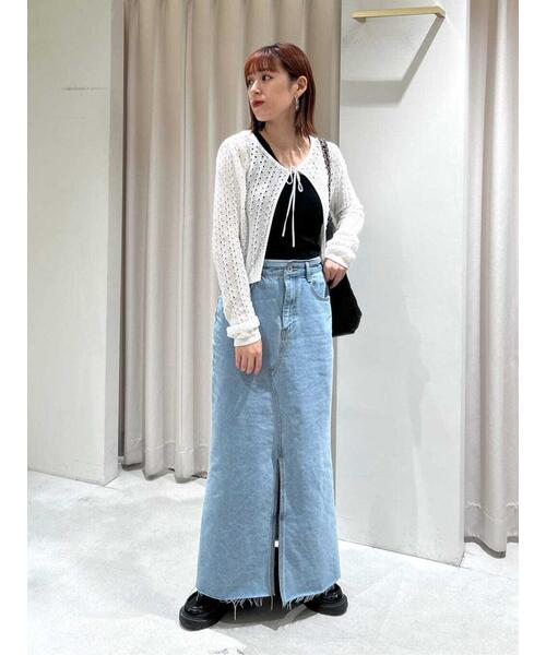 FREE'S MART（フリーズマート）の「◆ワンショルダーカップ付きテレコタンク(カップ取り外し可)（タンクトップ・レディース・ブラック/ブルー/ホワイト・FREE）」の9枚目の写真