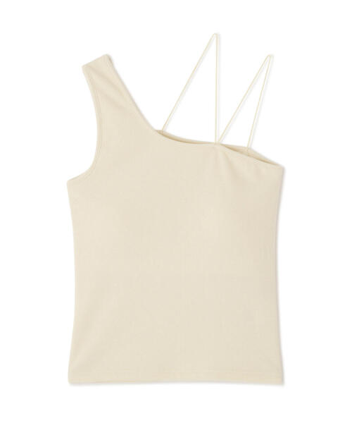 FREE'S MART（フリーズマート）の「◆ワンショルダーカップ付きテレコタンク(カップ取り外し可)（タンクトップ・レディース・ブラック/ブルー/ホワイト・FREE）」の14枚目の写真