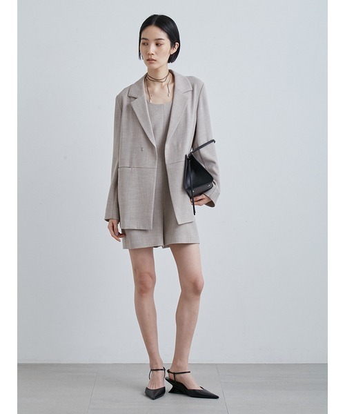 MIESROHE（ミースロエ）の「washableｲｰｼﾞｰｼﾞｬｹｯﾄ【ｳｫｯｼｬﾌﾞﾙ】（テーラードジャケット・レディース・ベージュ/その他/ブラック・1/0）」の13枚目の写真