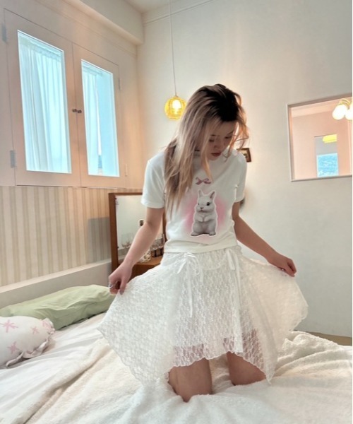 ipugo(イプゴ)の「ipugo/イプゴ レースアシメミ ニスカート(スカート・レディース・ピンク/ホワイト・FREE)」の21枚目の写真
