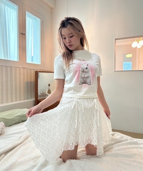 ipugo(イプゴ)の「ipugo/イプゴ レースアシメミ ニスカート(スカート・レディース・ピンク/ホワイト・FREE)」の20枚目の写真