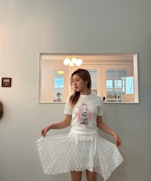 ipugo(イプゴ)の「ipugo/イプゴ レースアシメミ ニスカート(スカート・レディース・ピンク/ホワイト・FREE)」の18枚目の写真