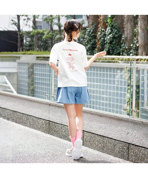 algy(アルジー)の「【接触冷感・吸水速乾】サマードリンクプリントT(Tシャツ/カットソー・キッズ・オフホワイト/サックスブルー/ブラック・X-SMALL/XX-SMALL/SMALL/MEDIUM)」の9枚目の写真