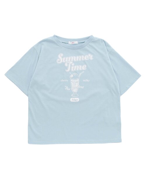 algy(アルジー)の「【接触冷感・吸水速乾】サマードリンクプリントT(Tシャツ/カットソー・キッズ・オフホワイト/サックスブルー/ブラック・X-SMALL/XX-SMALL/SMALL/MEDIUM)」の20枚目の写真