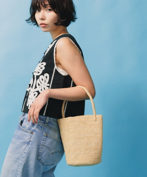 MADE IN MADA(メイドインマダ)の「MADE IN MADA/メイドインマダ NAIVO BAG ハンドバッグ(かごバッグ・レディース・その他/ナチュラル/ライトグレー・FREE)」の17枚目の写真