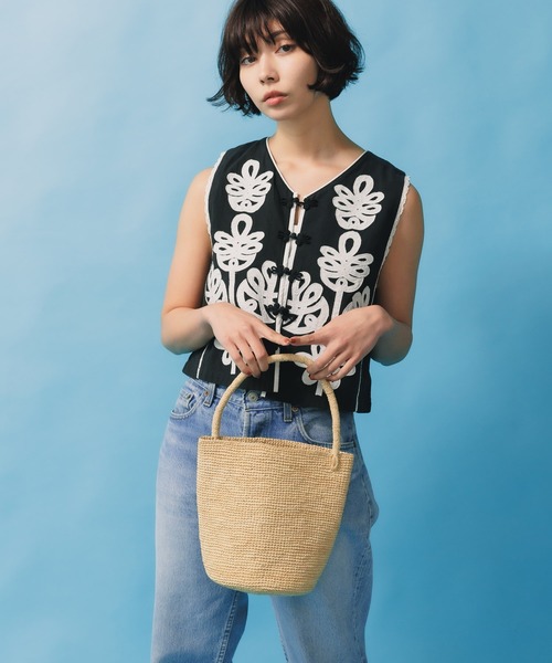MADE IN MADA(メイドインマダ)の「MADE IN MADA/メイドインマダ NAIVO BAG ハンドバッグ(かごバッグ・レディース・その他/ナチュラル/ライトグレー・FREE)」の18枚目の写真