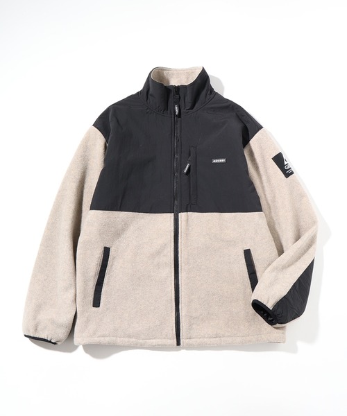 GERRY(ジェリー)の「【GERRY/ジェリー】裏地付き 切替フリースナイロンジャケット(ナイロンジャケット・メンズ・ブラック/アイボリー/グレー/オートミール/パープル/ブルー・LL/L/M)」の5枚目の写真
