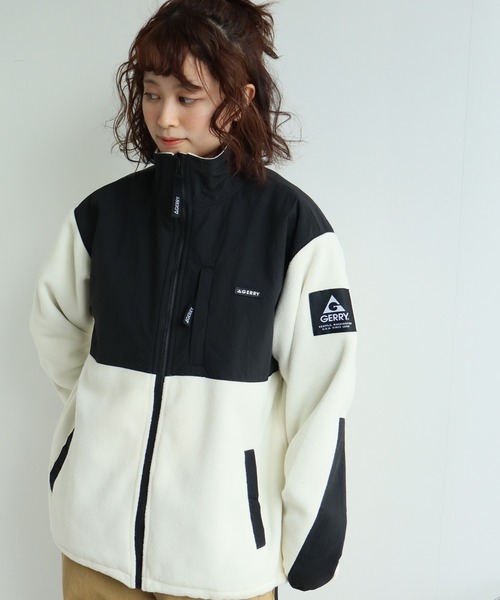 GERRY(ジェリー)の「【GERRY/ジェリー】裏地付き 切替フリースナイロンジャケット(ナイロンジャケット・メンズ・ブラック/アイボリー/グレー/オートミール/パープル/ブルー・LL/L/M)」の11枚目の写真