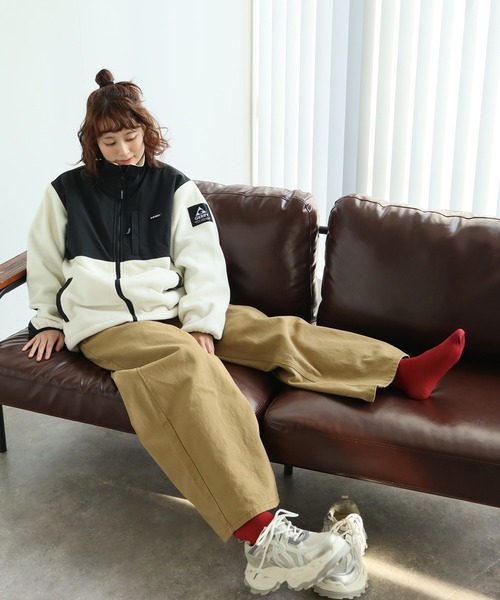 GERRY(ジェリー)の「【GERRY/ジェリー】裏地付き 切替フリースナイロンジャケット(ナイロンジャケット・メンズ・ブラック/アイボリー/グレー/オートミール/パープル/ブルー・LL/L/M)」の7枚目の写真